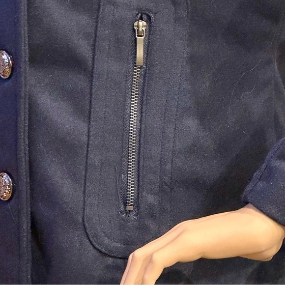 Yoki Double Breasted Pea Coat Size 1X Navy Blue, Lined, Pockets Wool Blend, NWT - Picture 16 of 16
